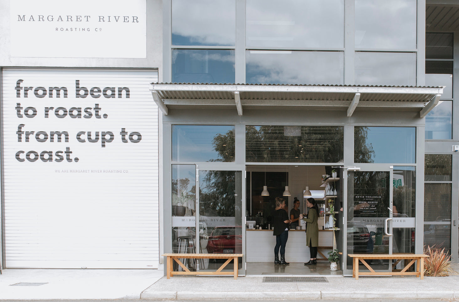 store front image of Margaret River Roasting Co. coffee roastery in Vasse
