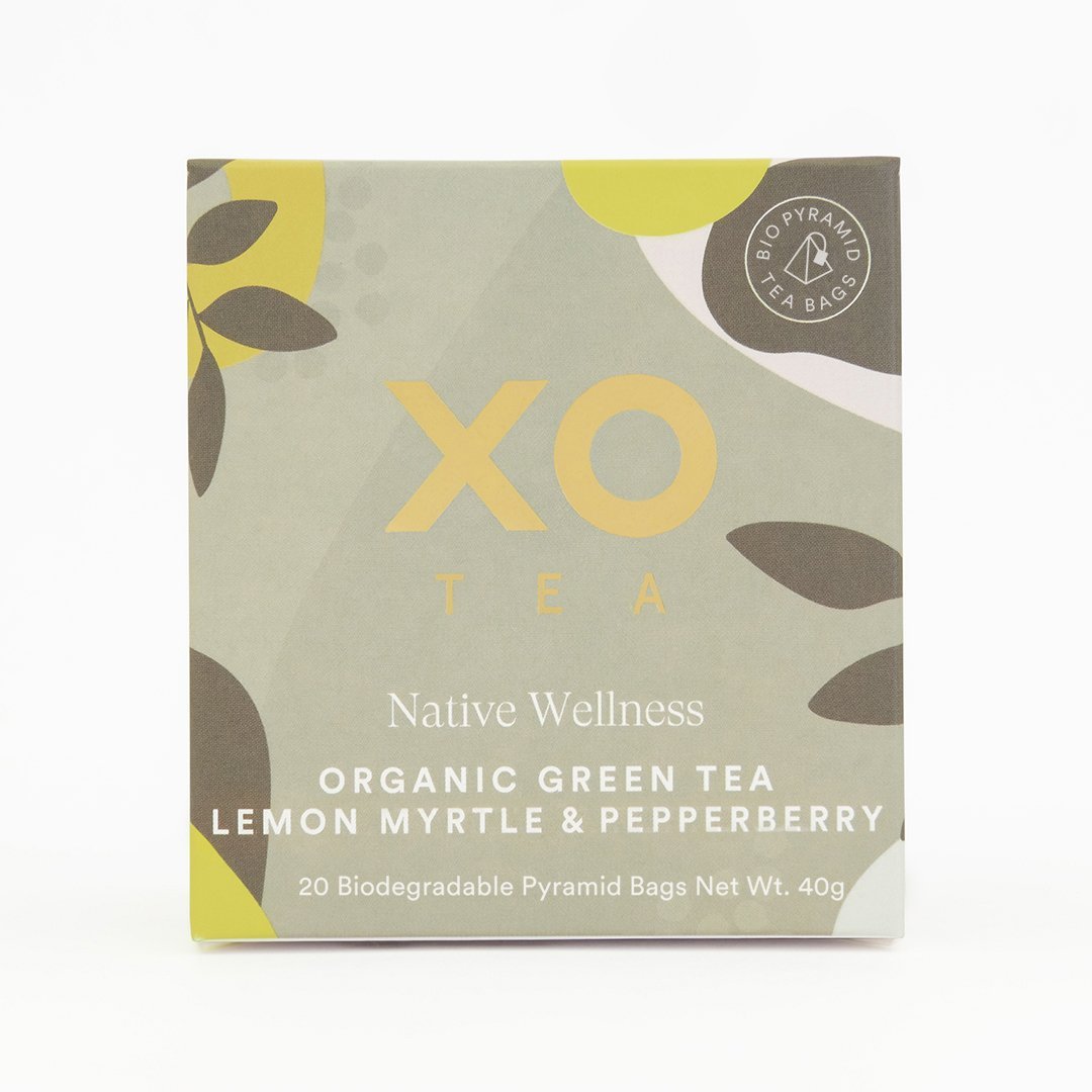 Green Tea, Lemon Myrtle & Pepperberry Certified Organic Teabags (Native Wellness) - Margaret River Roasting Co